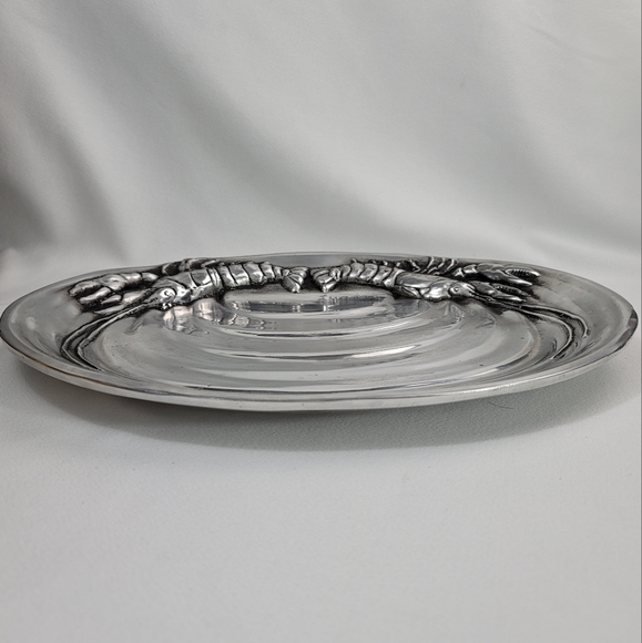Pewter Lobster Crustacean Shell Shaped Tray - Picture 10 of 15